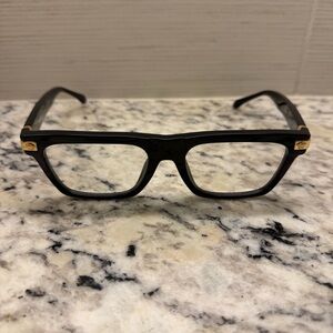 Versace Black and Gold Women's Sunglasses